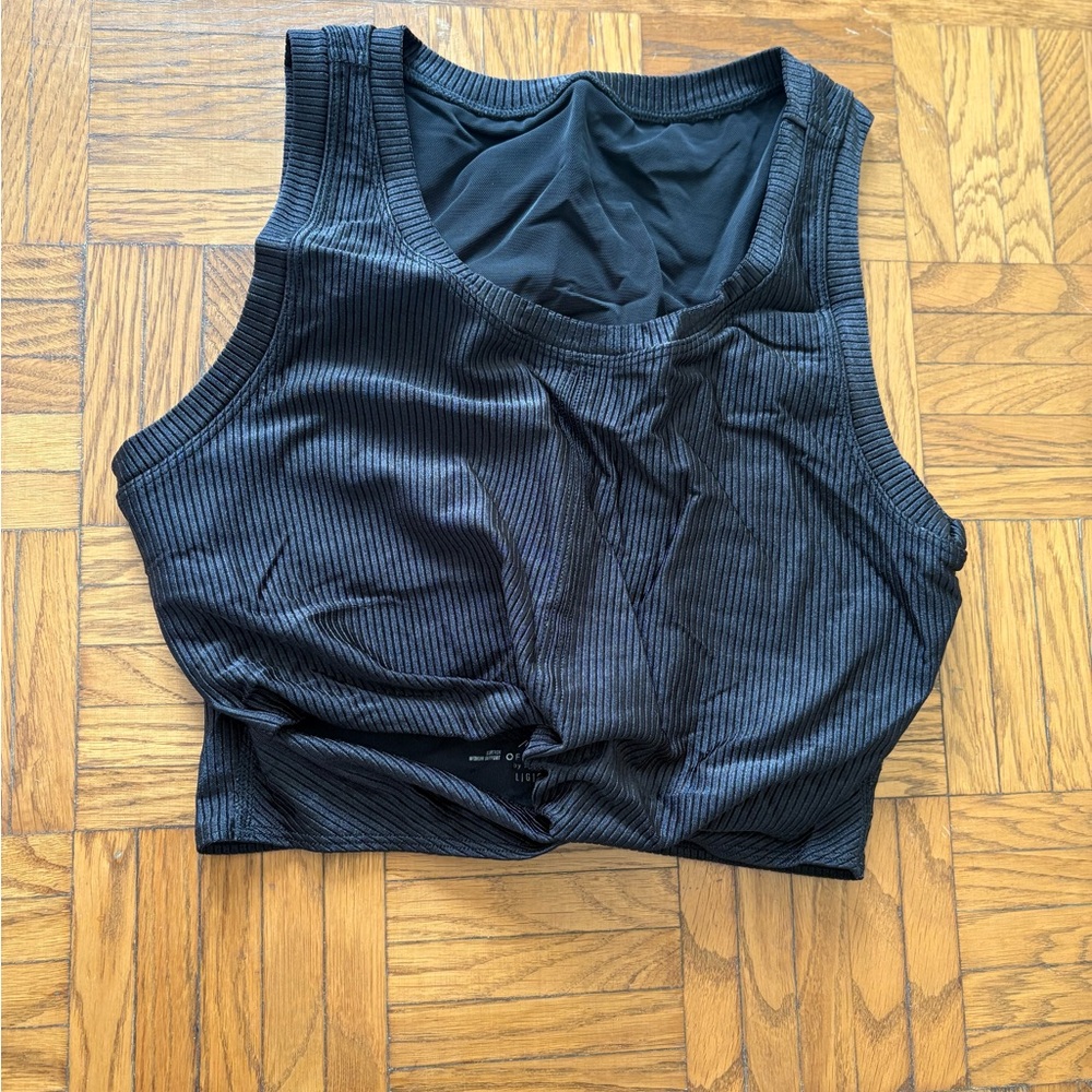 Aerie Black Ribbed Tank Top